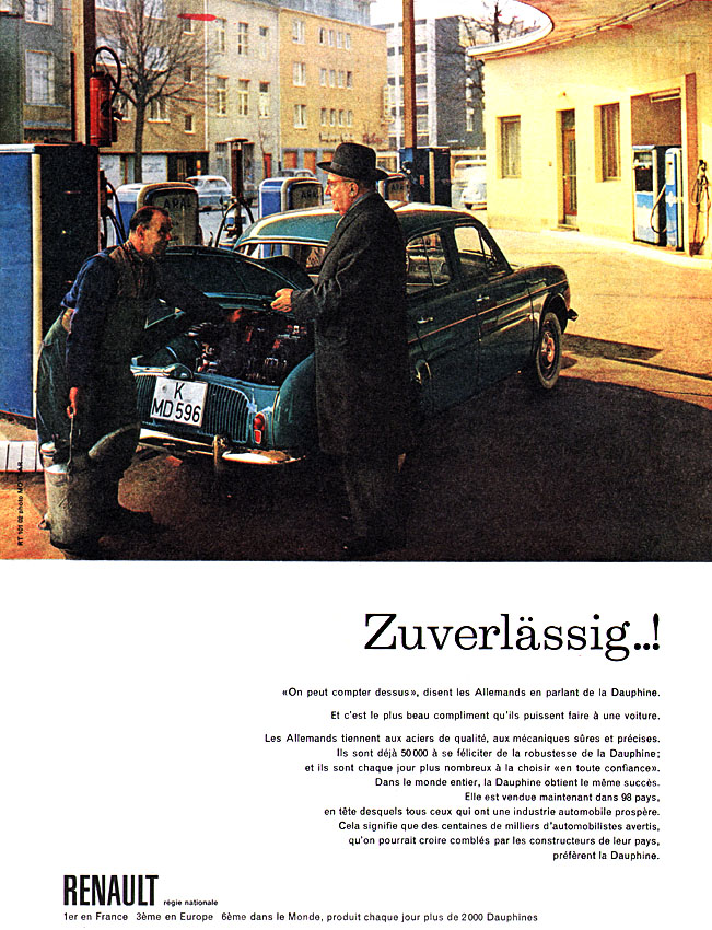 Publicité Renault 1960