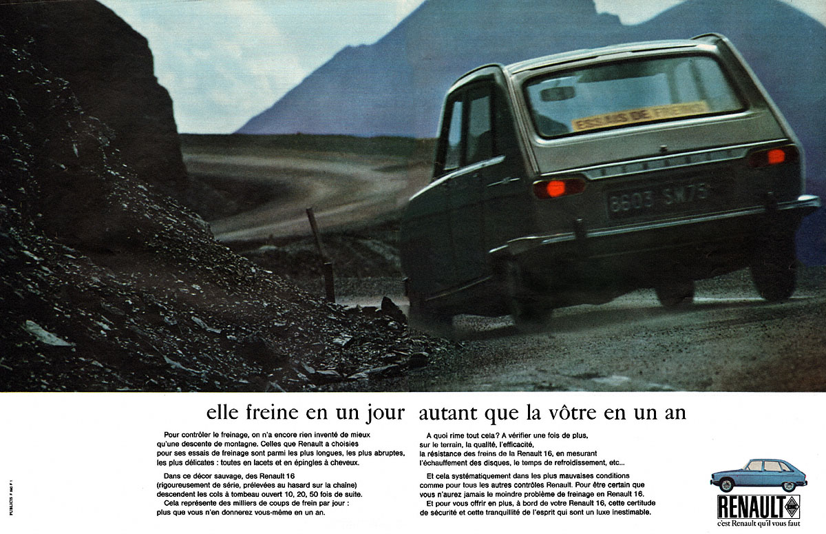Publicit� Renault 1966