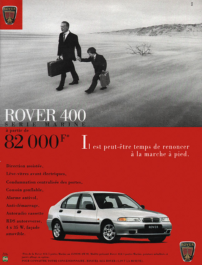 Publicité Rover 1998