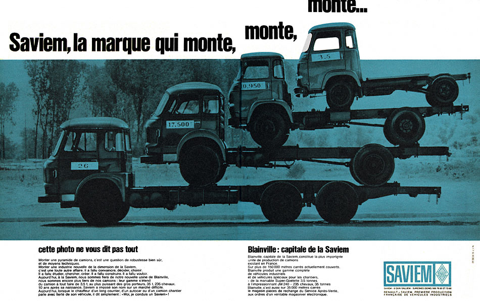 Publicité Saviem 1966