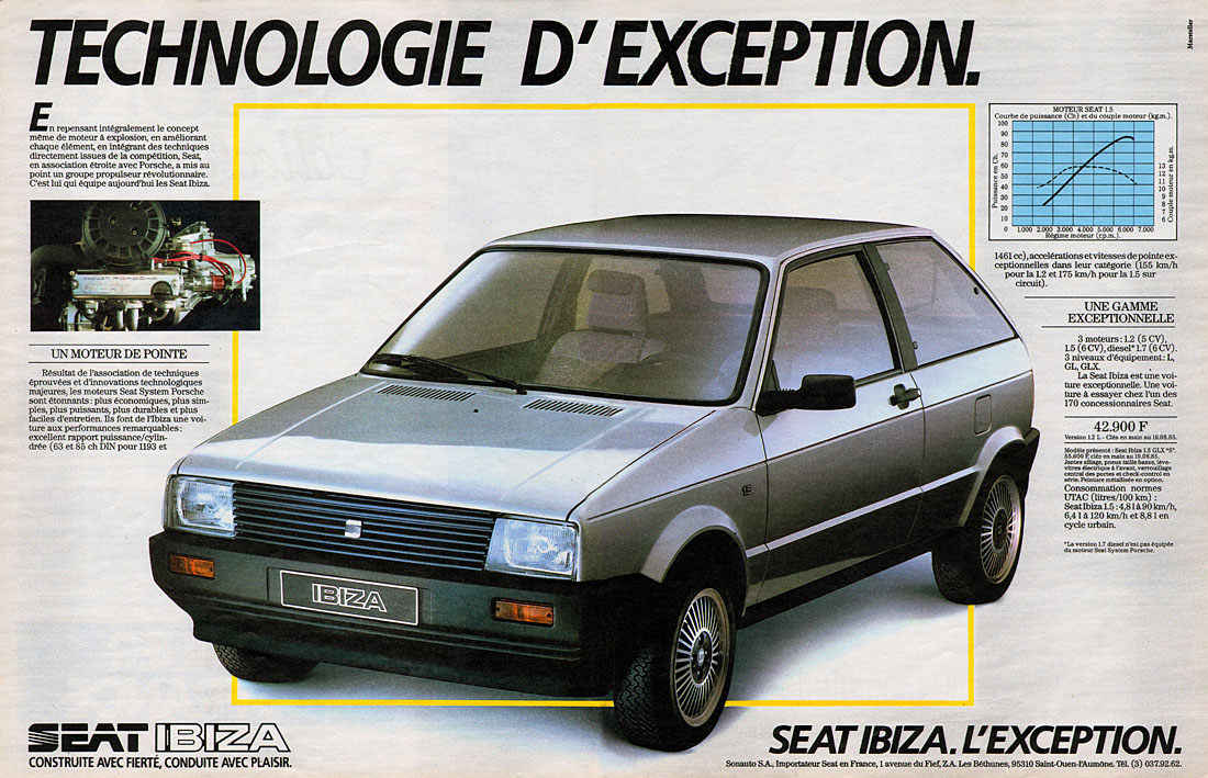 Publicité Seat 1985