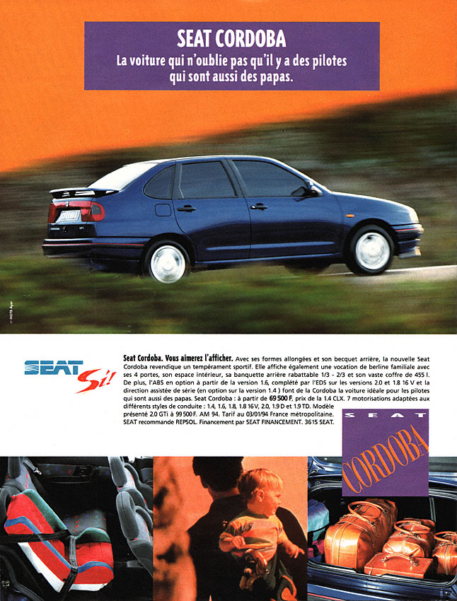 Publicité Seat 1994