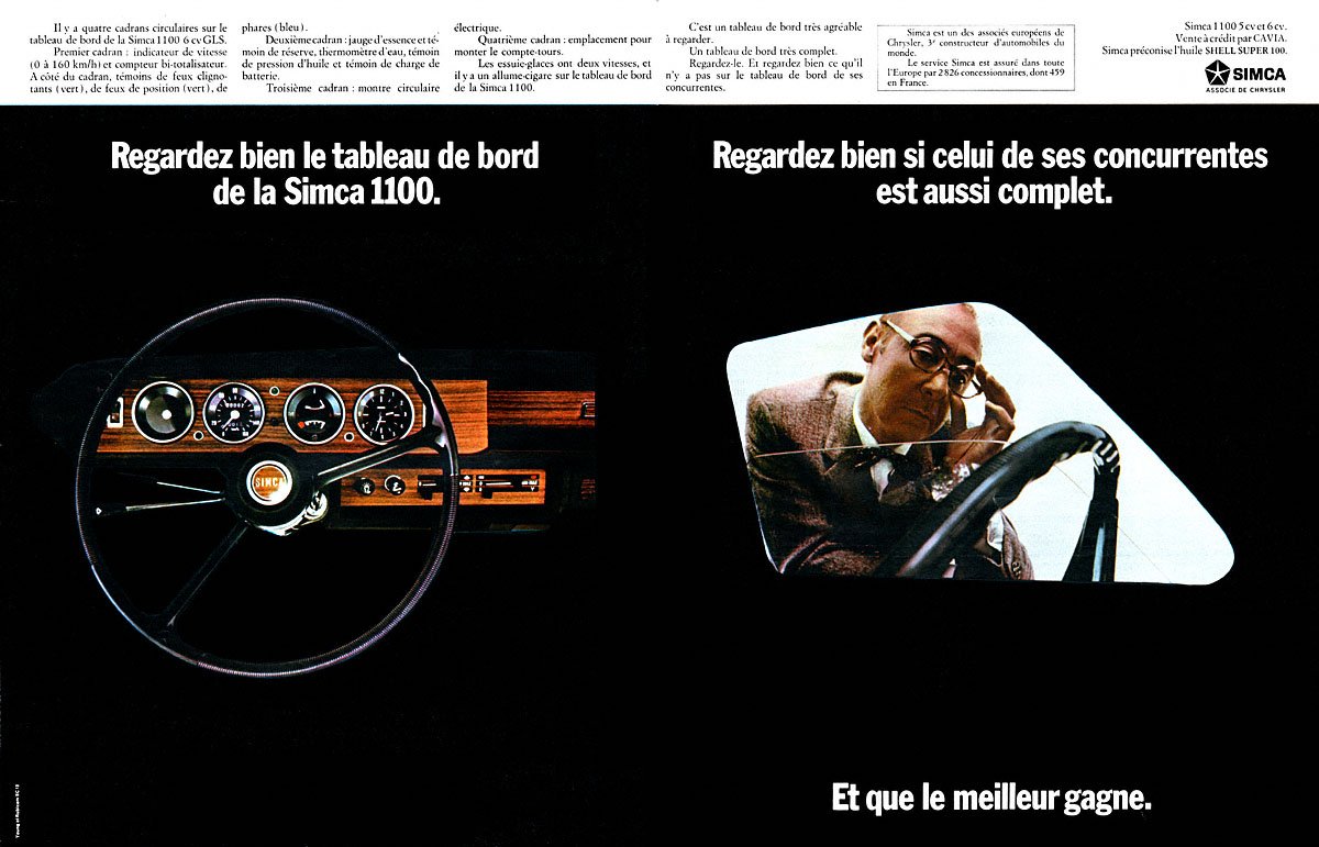 Publicit� Simca 1969