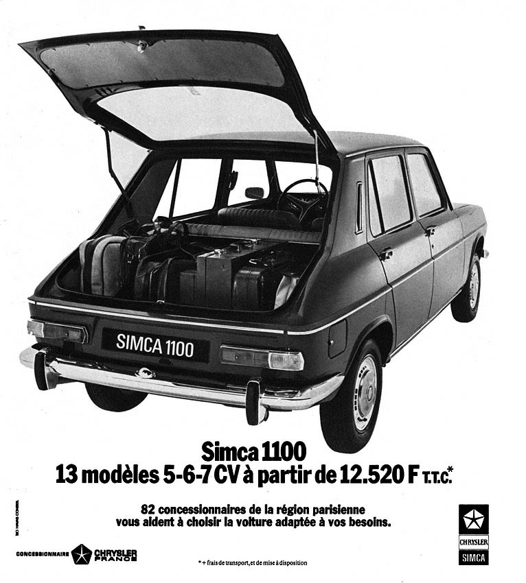 Publicité Simca 1974