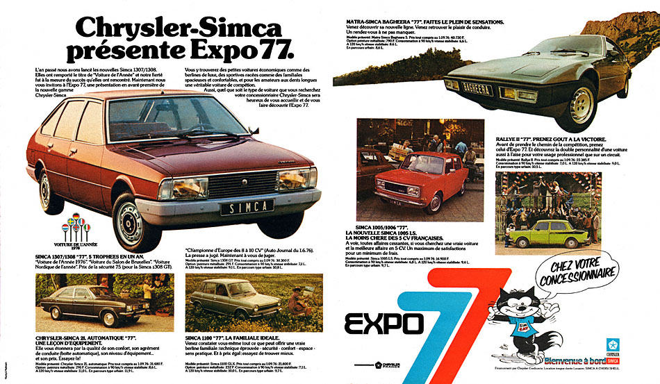 Publicité Simca 1976