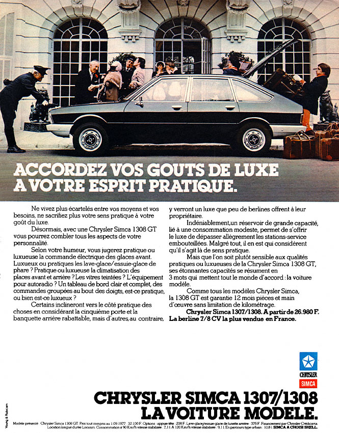 Publicité Simca 1977