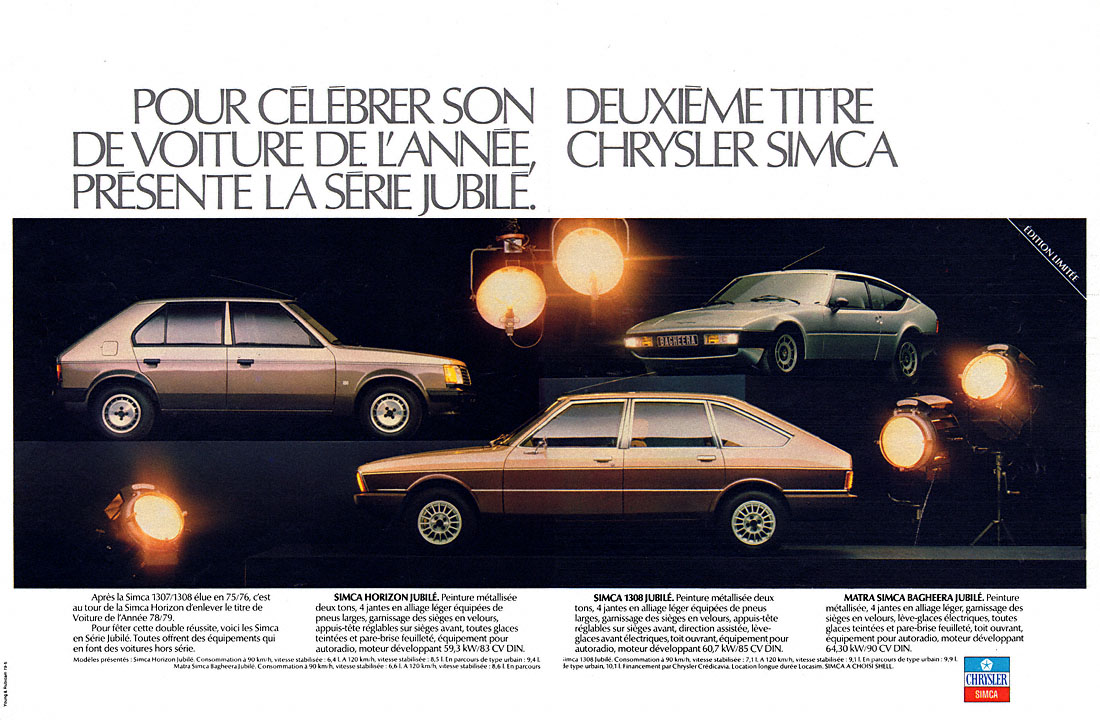 Publicité Simca 1979