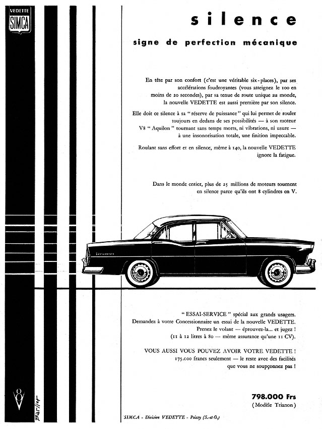 Publicité Simca 1955