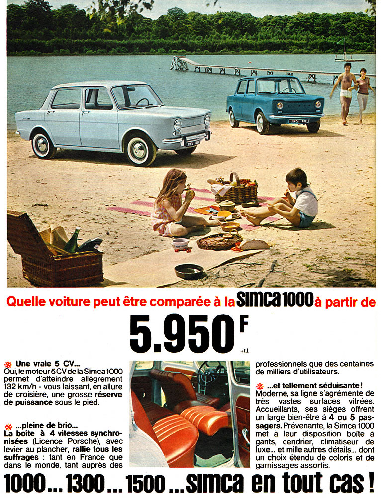Publicit� Simca 1965