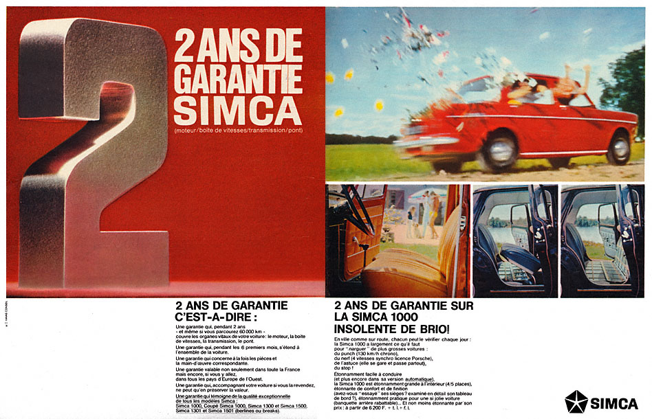 Publicité Simca 1966