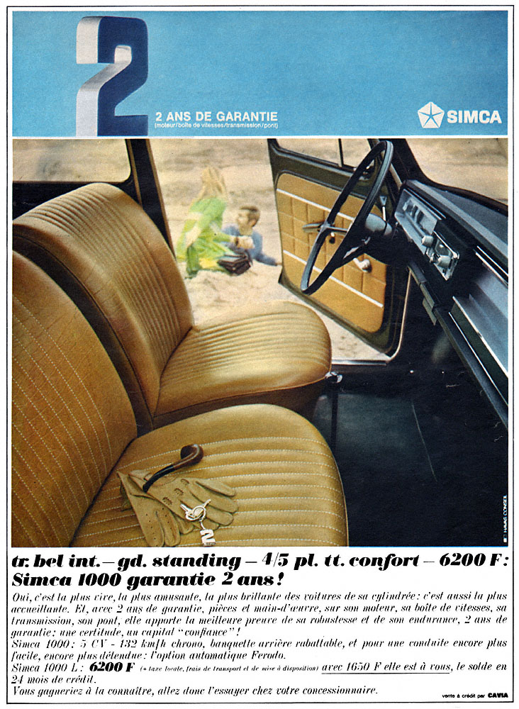 Publicit� Simca 1967