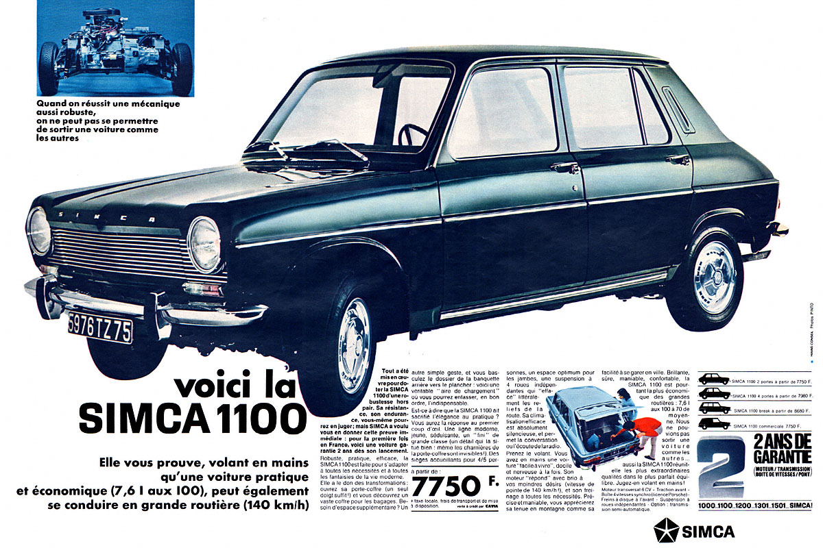 Publicit� Simca 1967