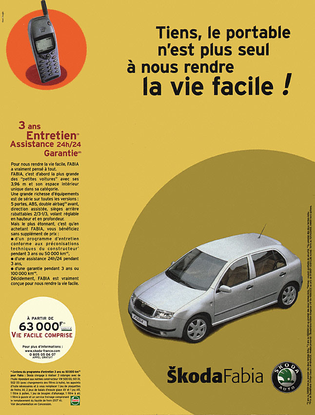 Publicité Skoda 2000