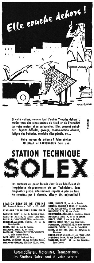 Publicité Solex 1960