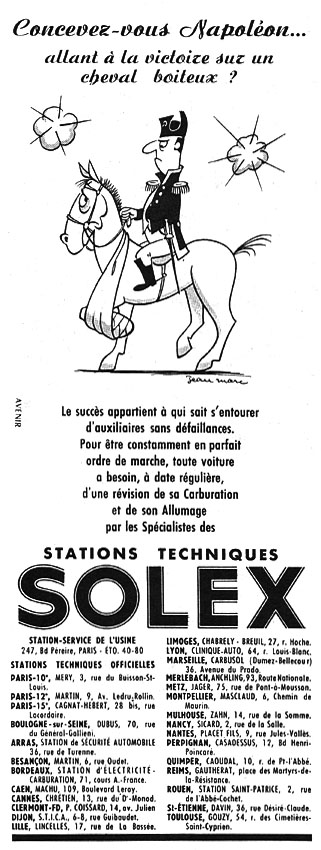 Publicité Solex 1961