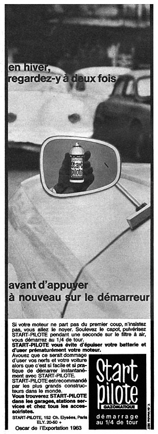 Publicité Start Pilote 1963