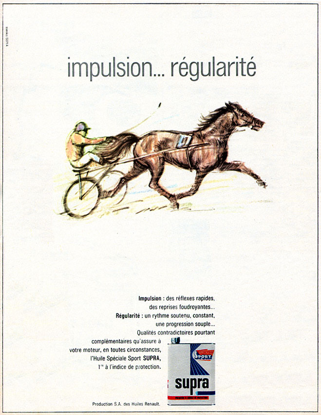 Publicité Supra 1968