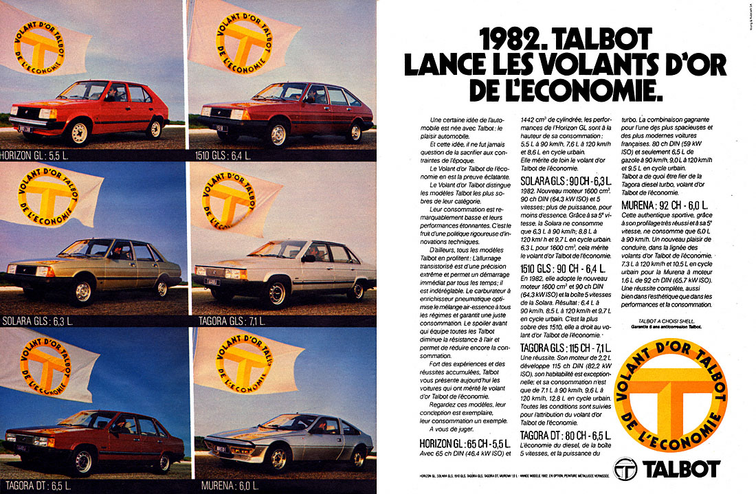 Publicité Talbot 1981