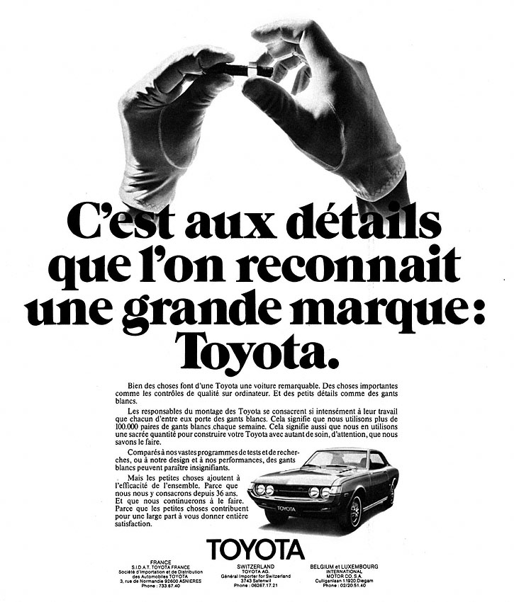 Publicité Toyota 1974