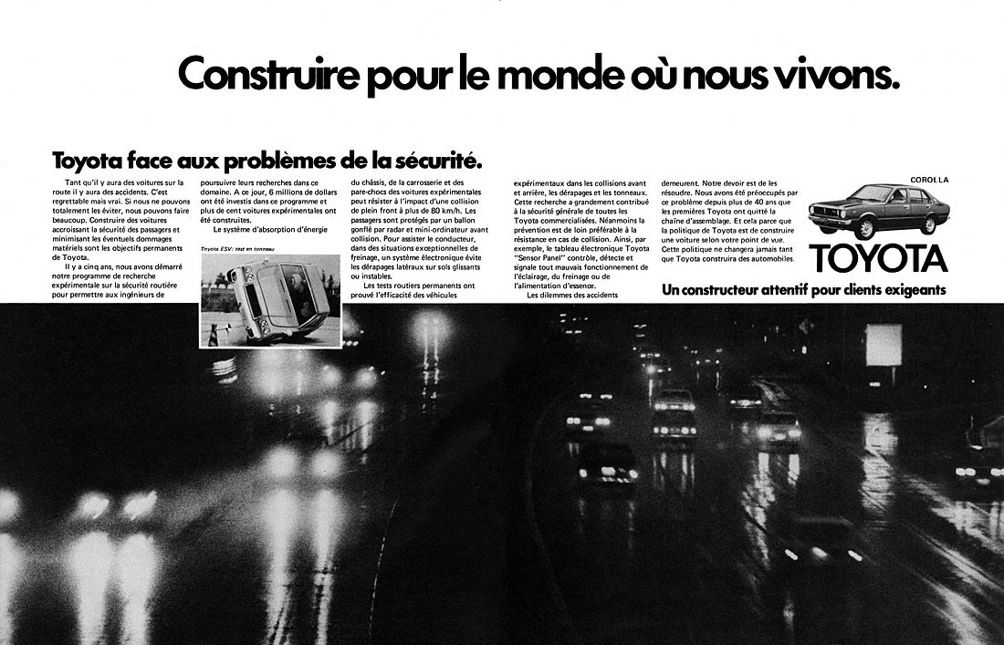 Publicité Toyota 1978