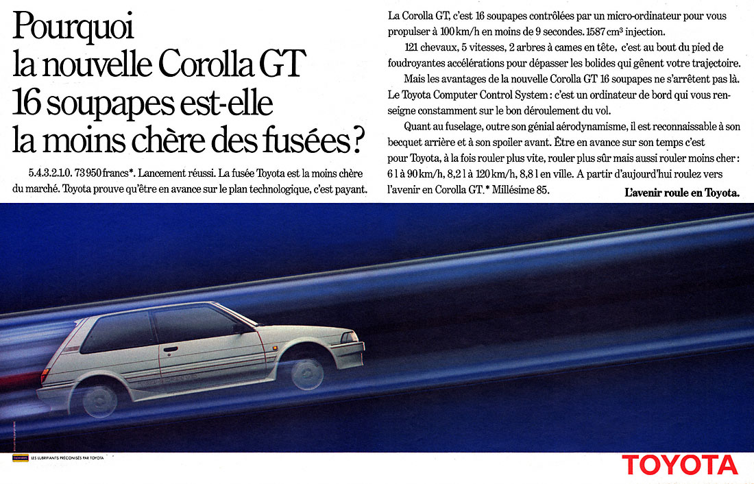 Publicité Toyota 1985