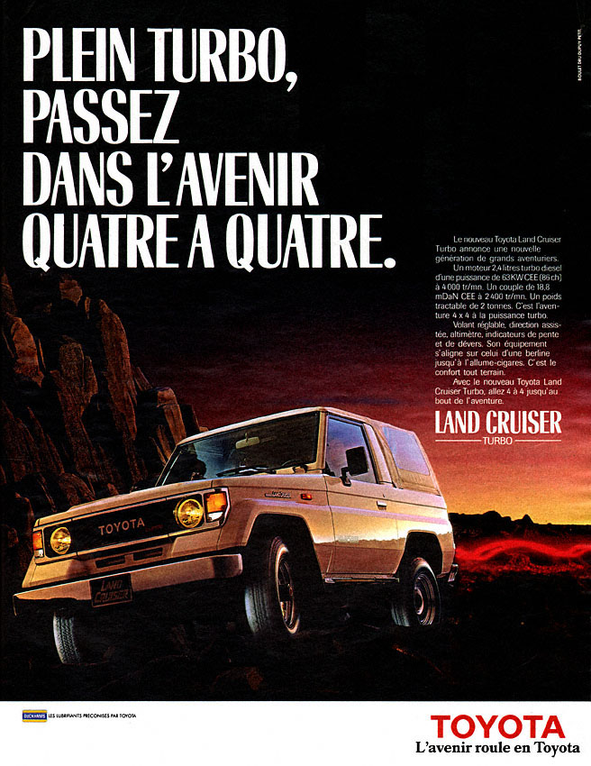 Publicité Toyota 1986