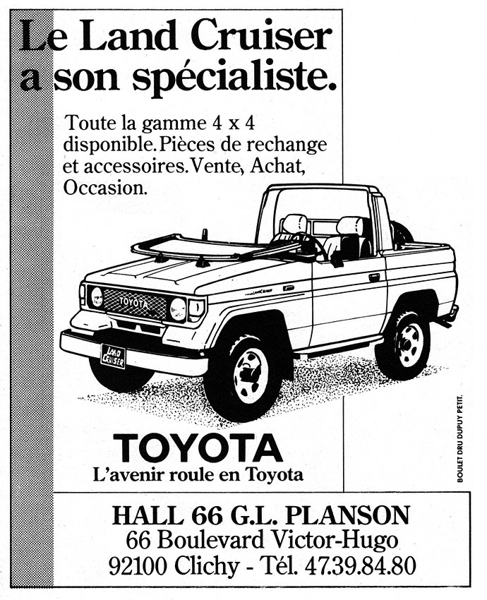 Publicité Toyota 1987