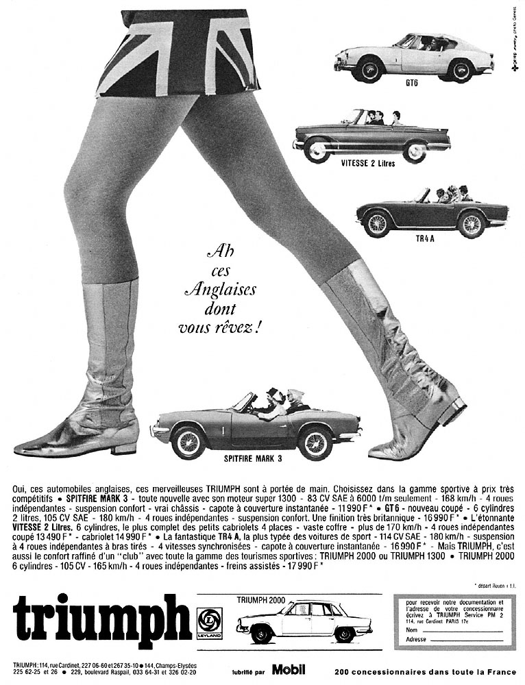 Publicit� Triumph 1967