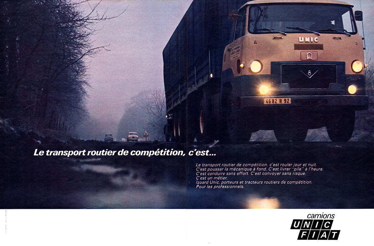 Publicit� Unic 1969