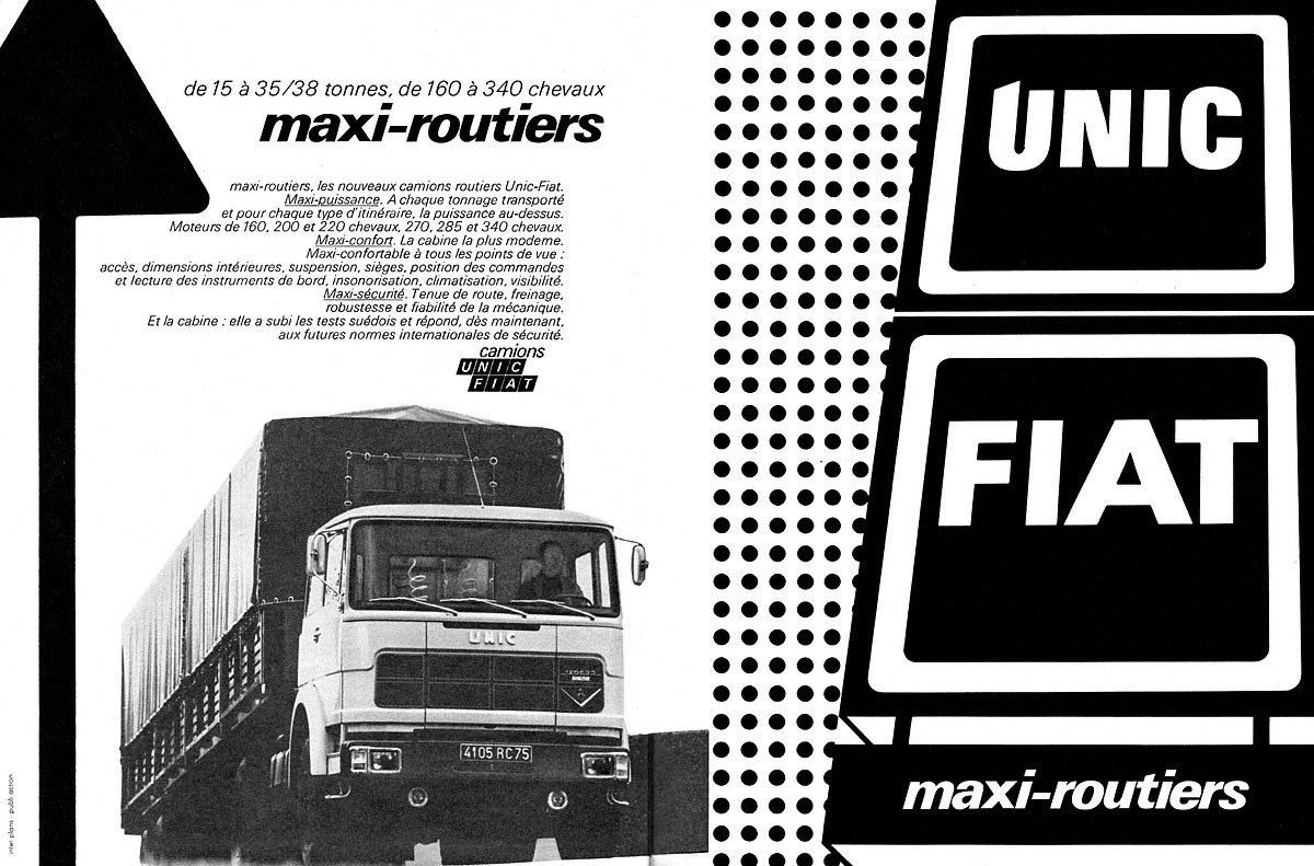 Publicit� Unic 1970