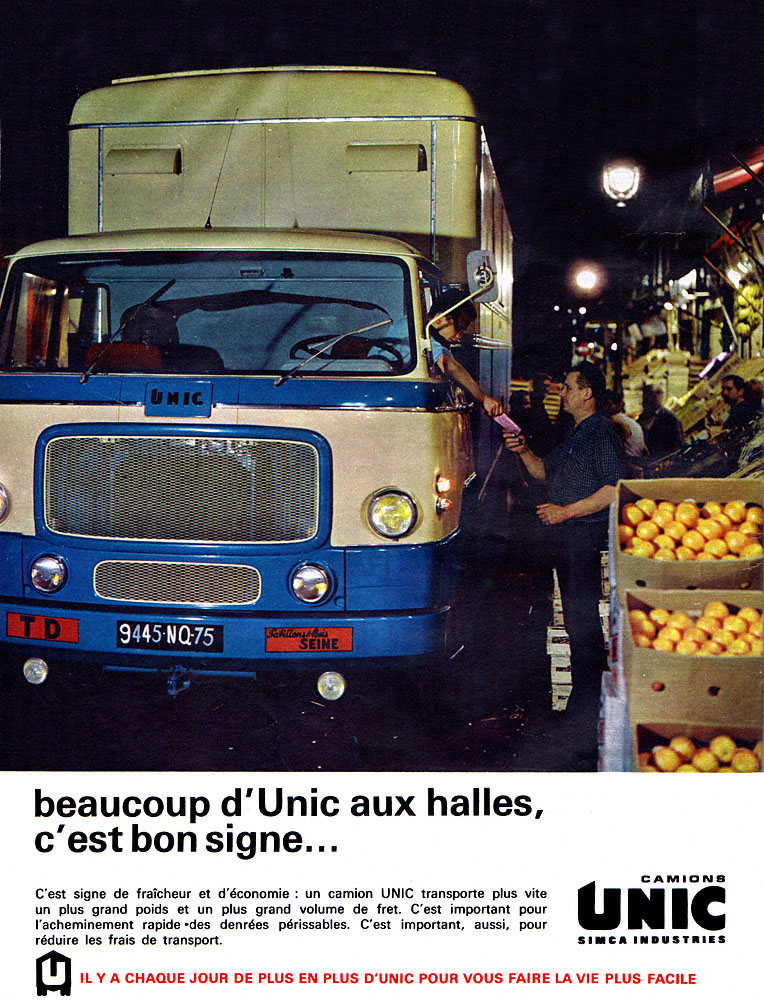 Publicité Unic 1963