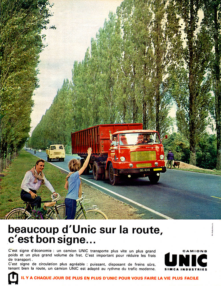 Publicit� Unic 1963