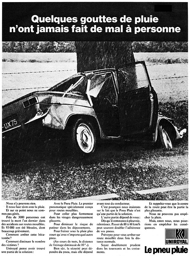 Publicité Uniroyal 1969