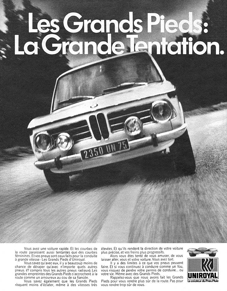 Publicit� Uniroyal 1970