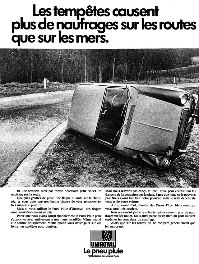 Publicité Uniroyal 1970
