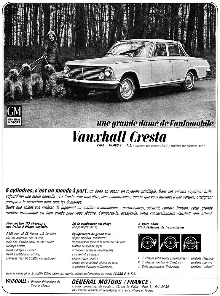 Publicité Vauxhall 1963