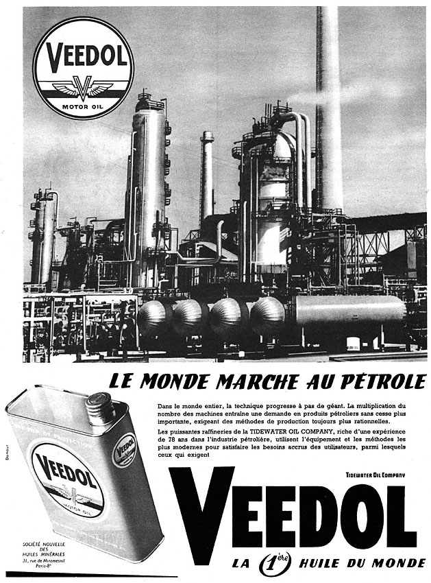 Publicité Veedol 1957