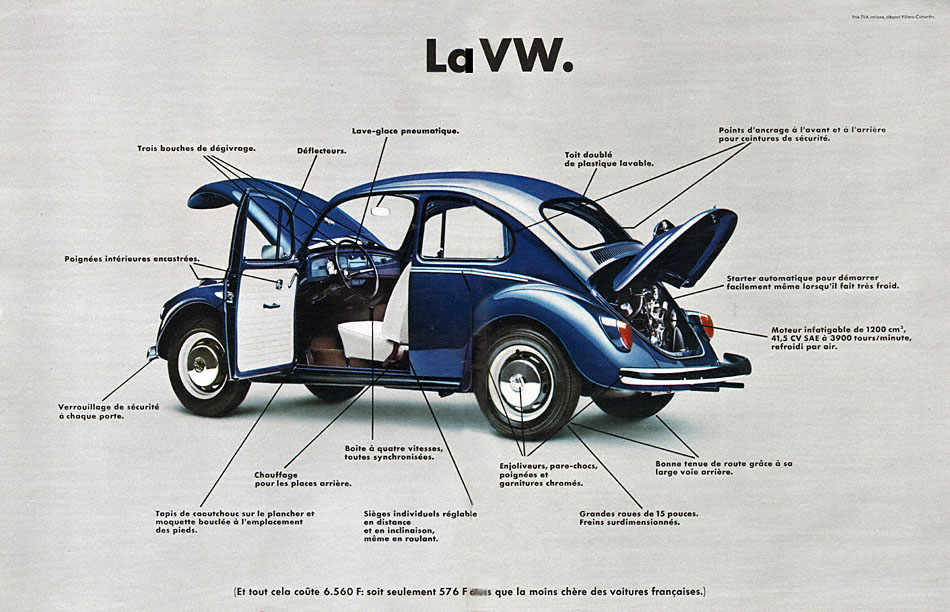 Publicité Volkswagen 1969