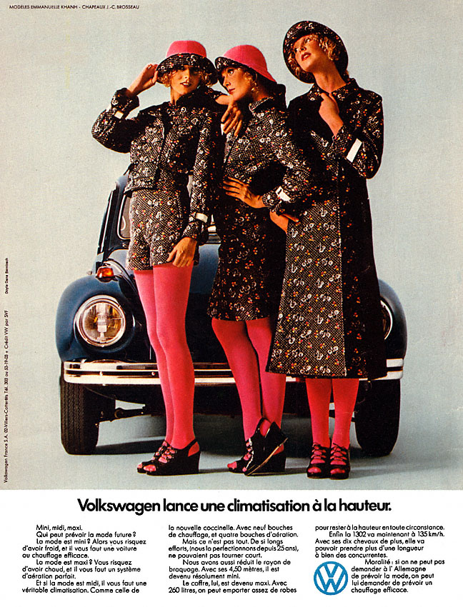Publicité Volkswagen 1972