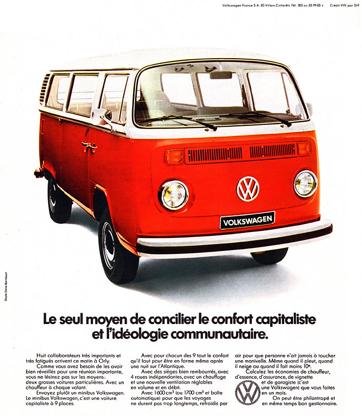 Publicité Volkswagen 1972