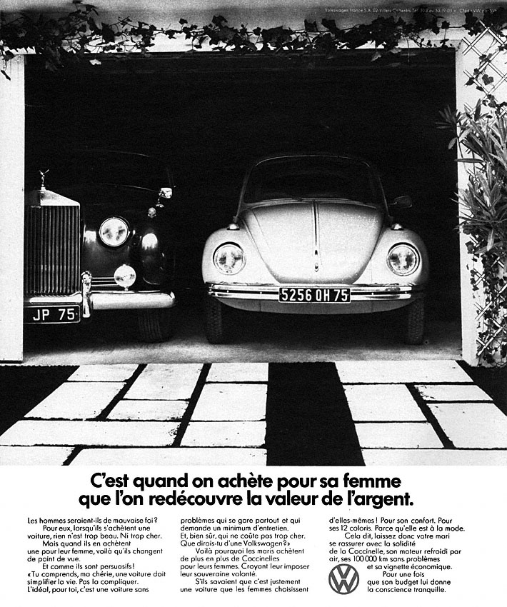 Publicité Volkswagen 1973