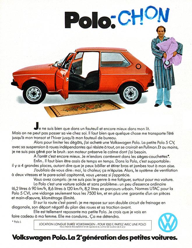 Publicité Volkswagen 1976