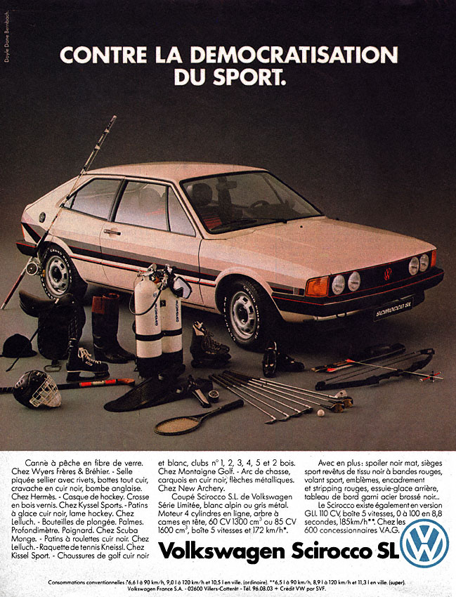 Publicité Volkswagen 1980