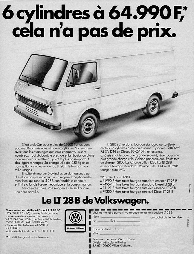 Publicité Volkswagen 1983