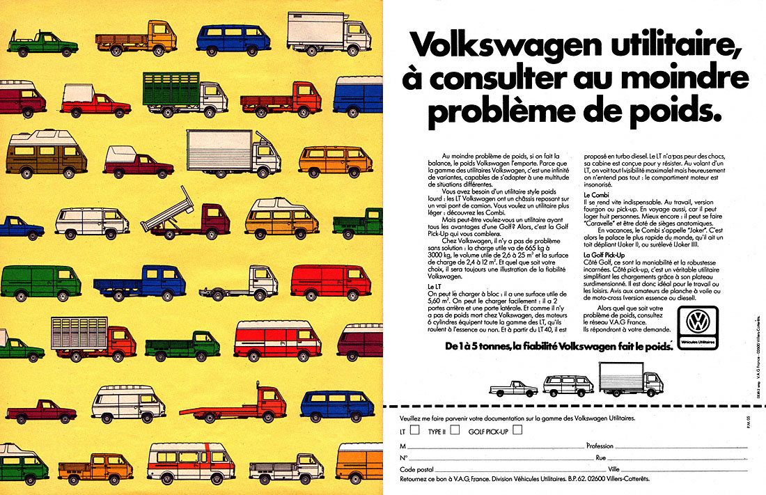 Publicité Volkswagen 1984