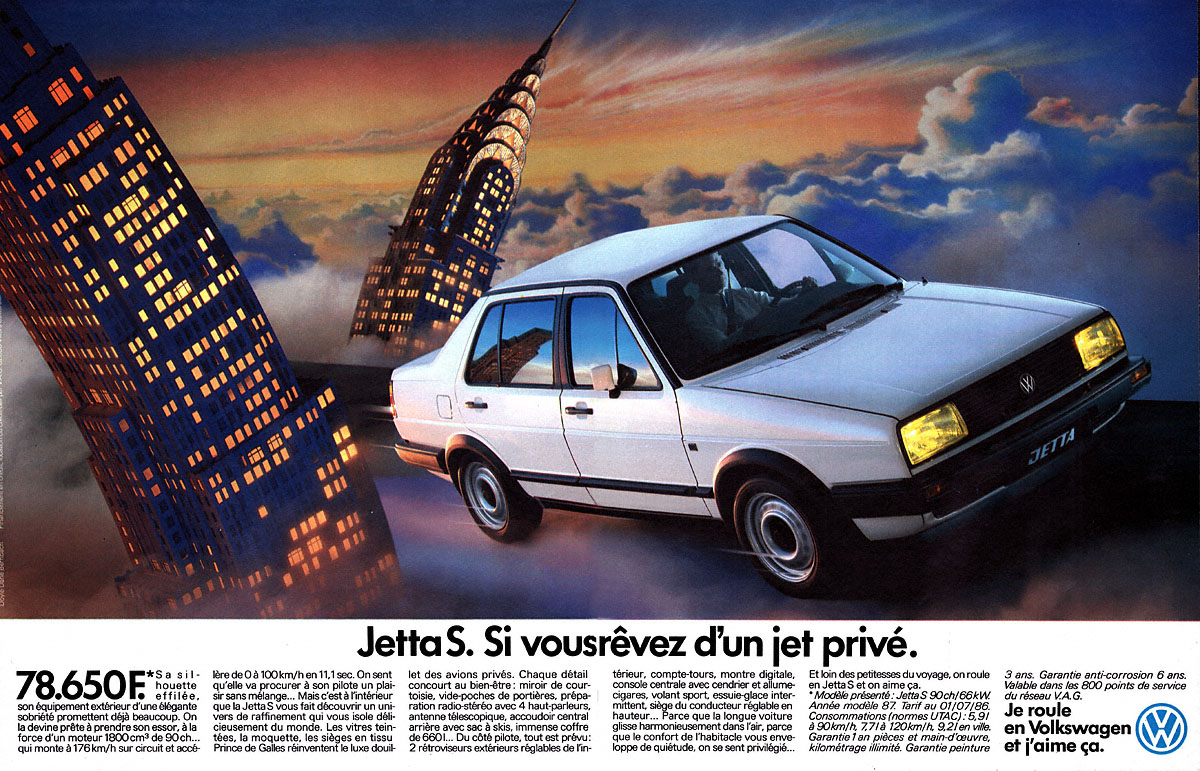 Publicité Volkswagen 1986