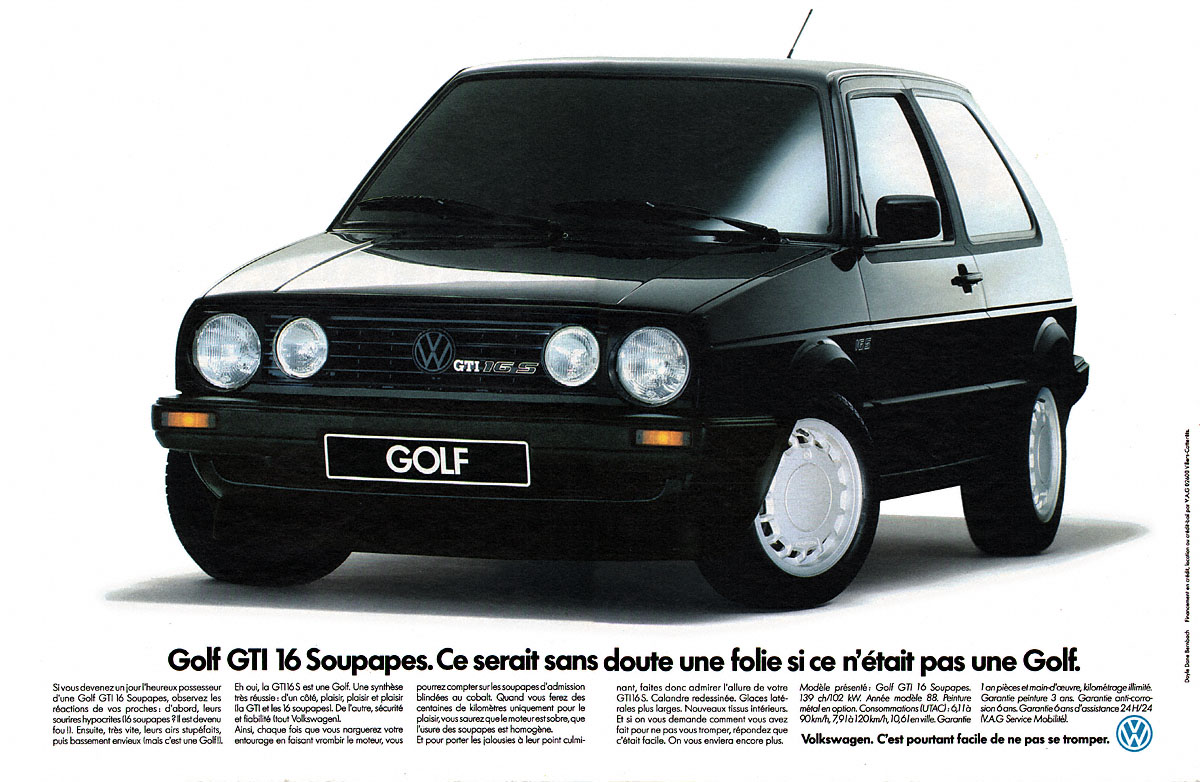 Publicité Volkswagen 1988