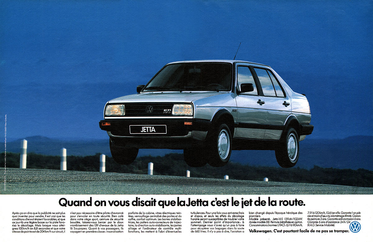 Publicité Volkswagen 1988