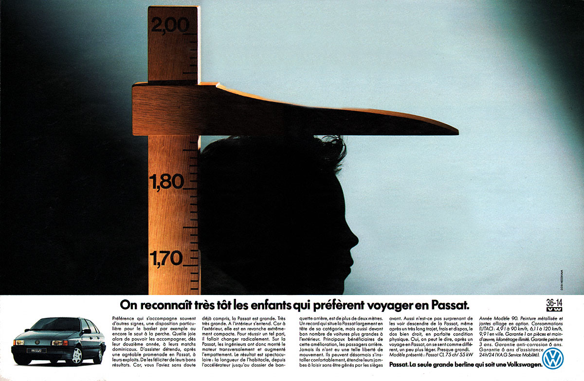 Publicité Volkswagen 1990
