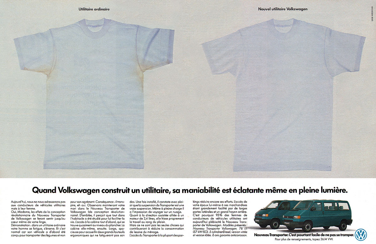 Publicité Volkswagen 1990